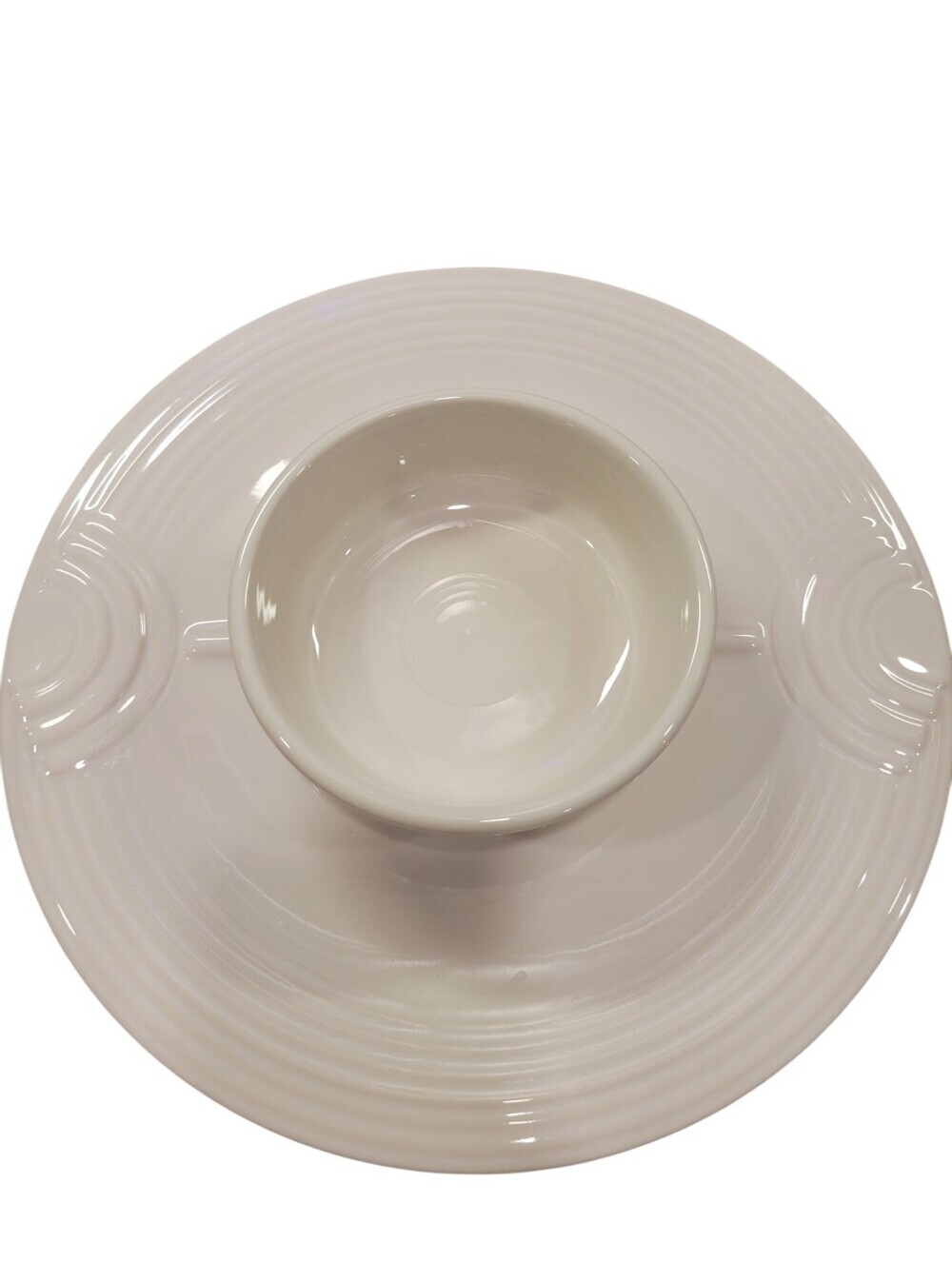 Fiesta Ware White Chip & Dip Tray Set JCPenney Exclusive Hostess Collection
